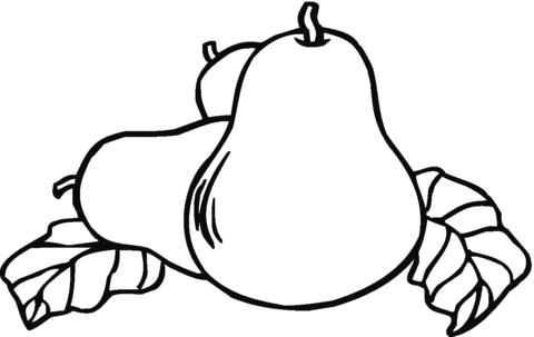 Pear 19 Coloring page