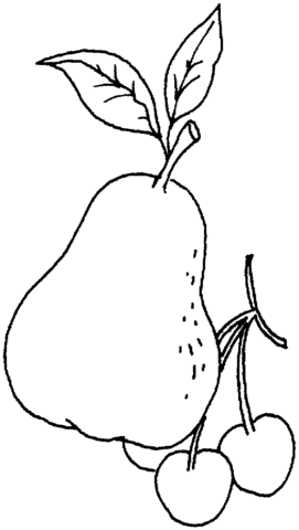 Pear 8 Coloring page