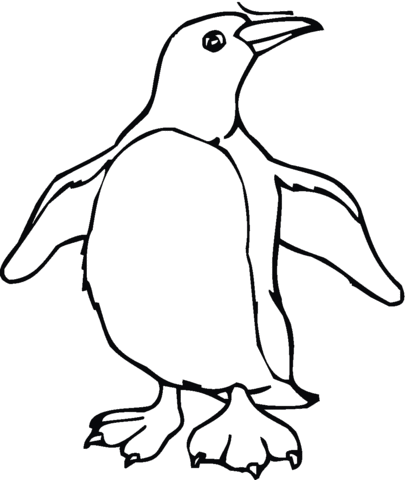 Penguin 12 Coloring page