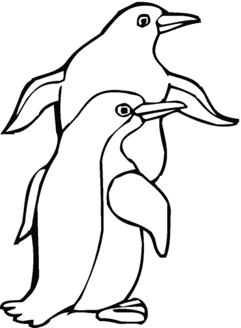 Penguin 16 Coloring page