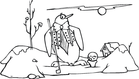 Penguin 24 Coloring page