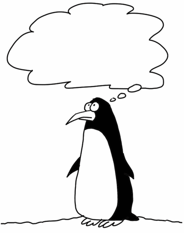 Penguin 25 Coloring page