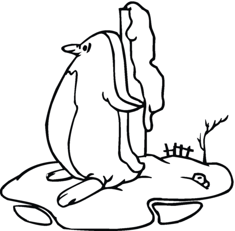 Penguin 9 Coloring page