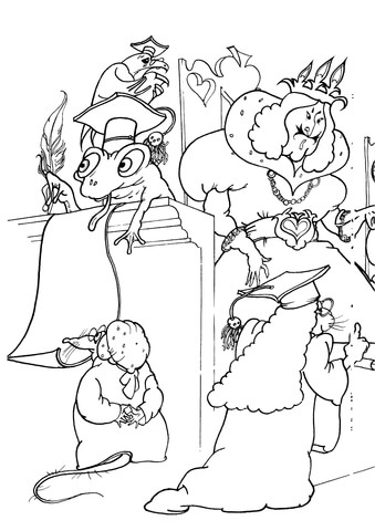 People Of Wonderland  Coloring page