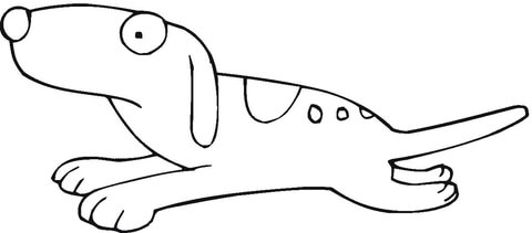 Pet in Motion Caricature Coloring page