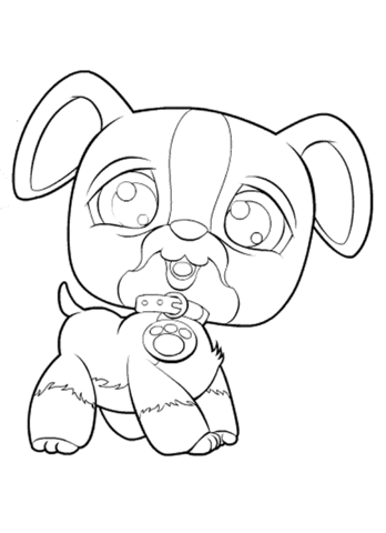 Pet Shop Dog  Coloring page