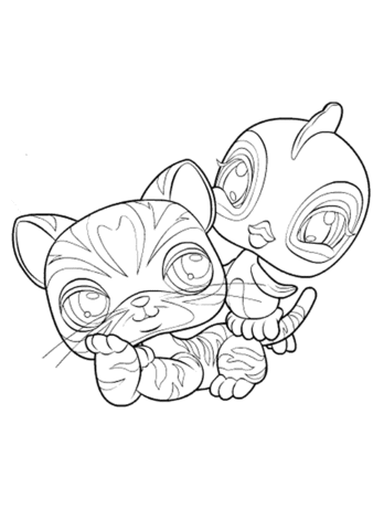 Pet Shop Kitty  Coloring page