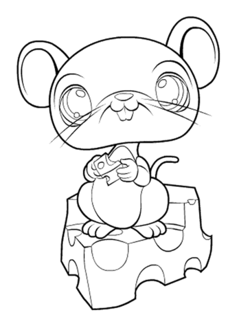 Pet Shop Mouse  Coloring page