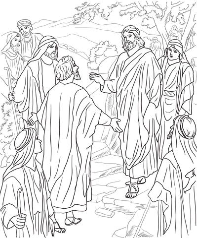 Peter's Confession of Christ Coloring page