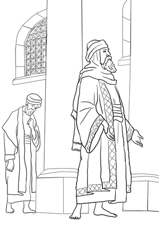 Pharisee and the Publican Coloring page