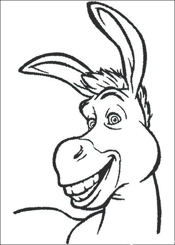 Smiling Donkey  Coloring page