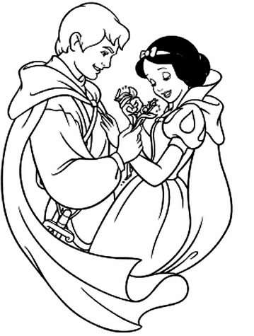 Snow White and The Prince  Coloring page