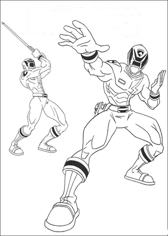 Ninja Rangers Coloring page