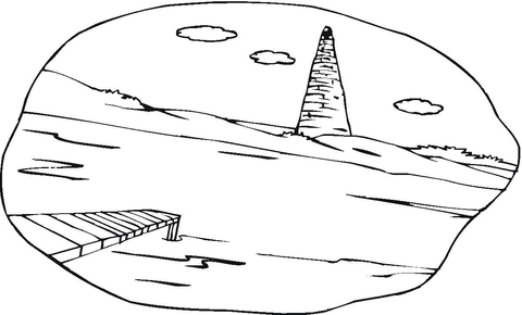 Pier And Monument Coloring page