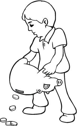 Piggy Bank Coloring page