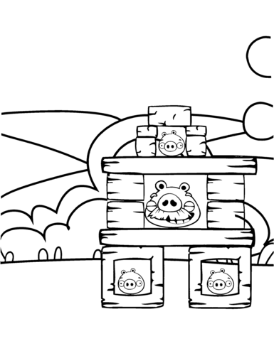 Pig's Fortifications Coloring page