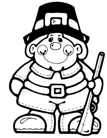 Pilgrim Boy  Coloring page