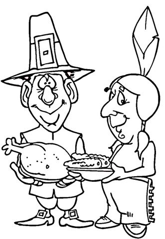 Pilgrims  Coloring page