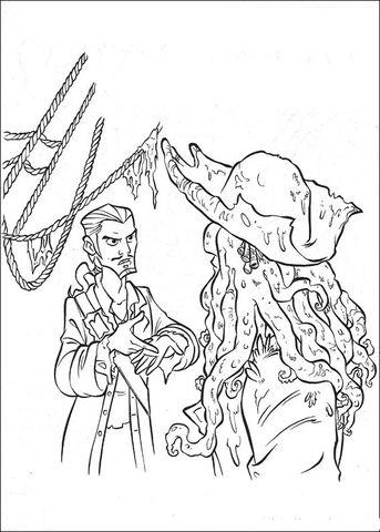 Will and Davy Jones Coloring page