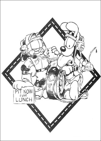 Pit Now For Lunch  Coloring page