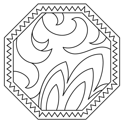 Plate with Abstract Pattern Coloring page