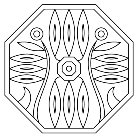 Plate with Abstract Pattern Coloring page