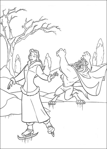 Ice Skating  Coloring page