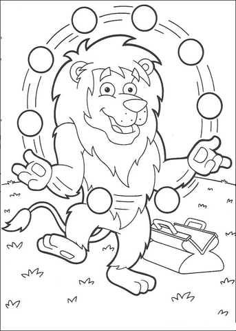 Juggling balls Coloring page