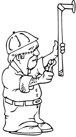 Plumber  Coloring page