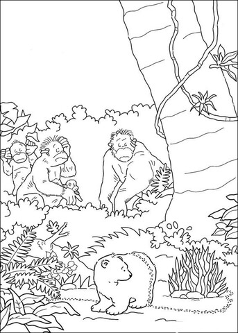 Lars And Monkeys  Coloring page