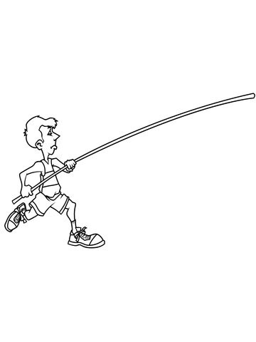 Pole Vault Run Up Coloring page