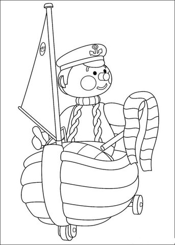 The sailor on the boat Coloring page