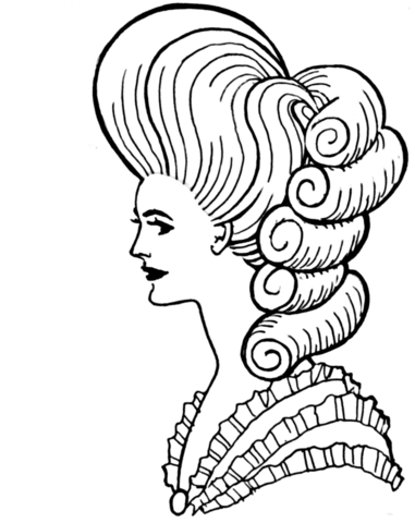 Pompadour Hairstyle Coloring page