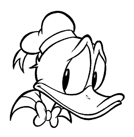 Donald Duck is Feeling Sad Coloring page