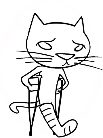 Poor Kittie  Coloring page