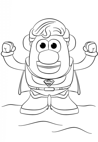 Potato Head Superman Coloring page