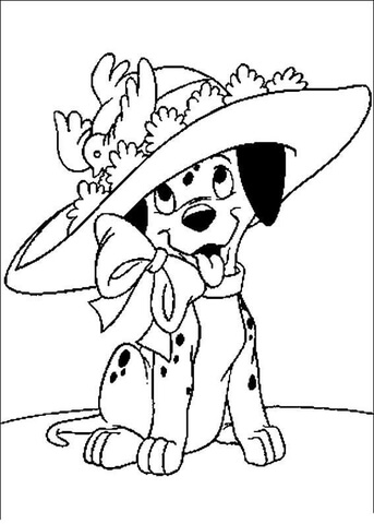 Pretty Dalmatian  Coloring page