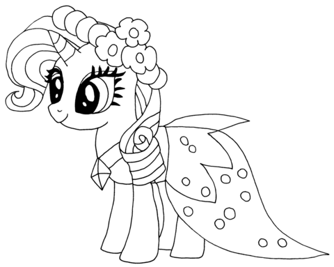 Princess Rarity Coloring page