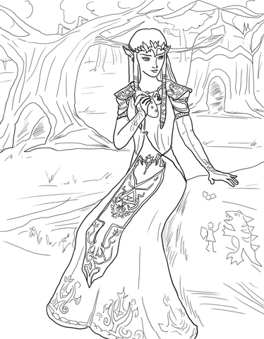 Princess Zelda Coloring page