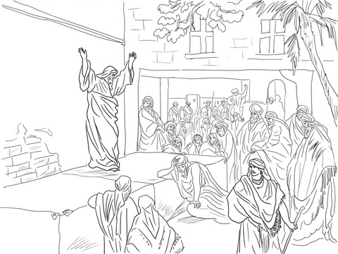 Prophet Micah Exhorts the Israelites to Repent Coloring page