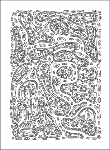 Psychedelic Pattern Coloring page