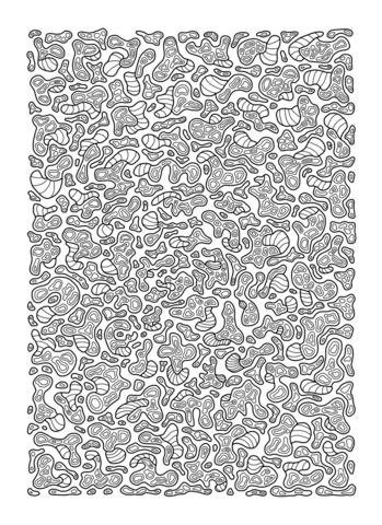 Psychedelic Pattern Coloring page