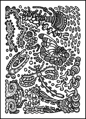 Psychedelic Pattern Coloring page