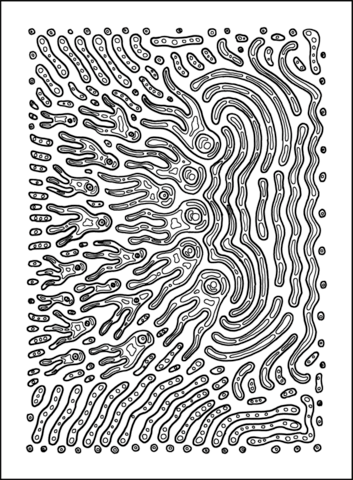 Psychedelic Pattern Coloring page