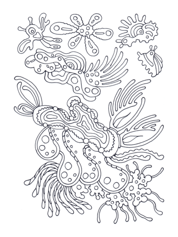 Psychedelic Pattern Coloring page