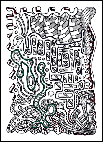 Psychedelic Pattern Coloring page