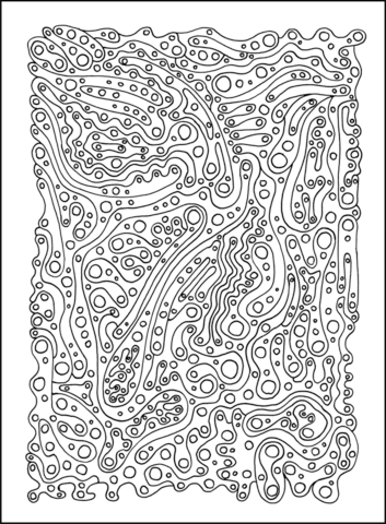 Psychedelic Pattern Coloring page