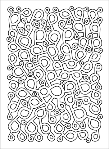 Psychedelic Pattern Coloring page