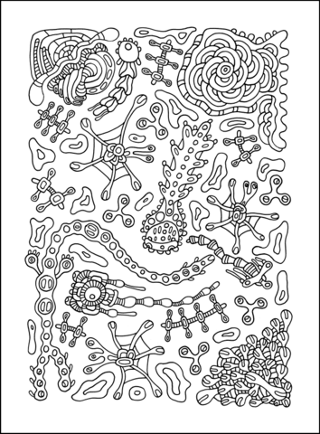 Psychedelic Pattern Coloring page