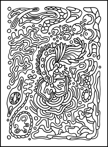 Psychedelic Pattern Coloring page